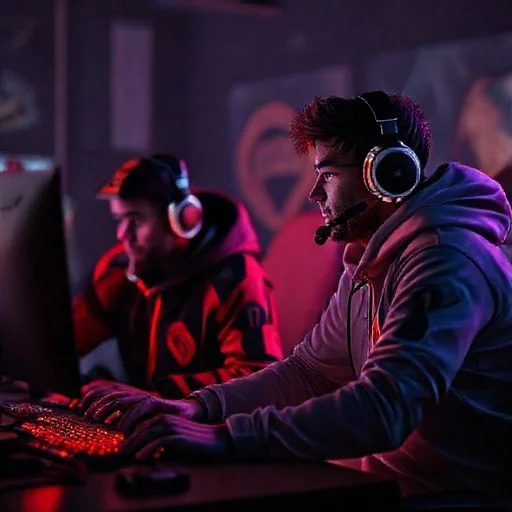 Abstract digital representation of a lead artist, composed of vibrant color swatches and abstract shapes.